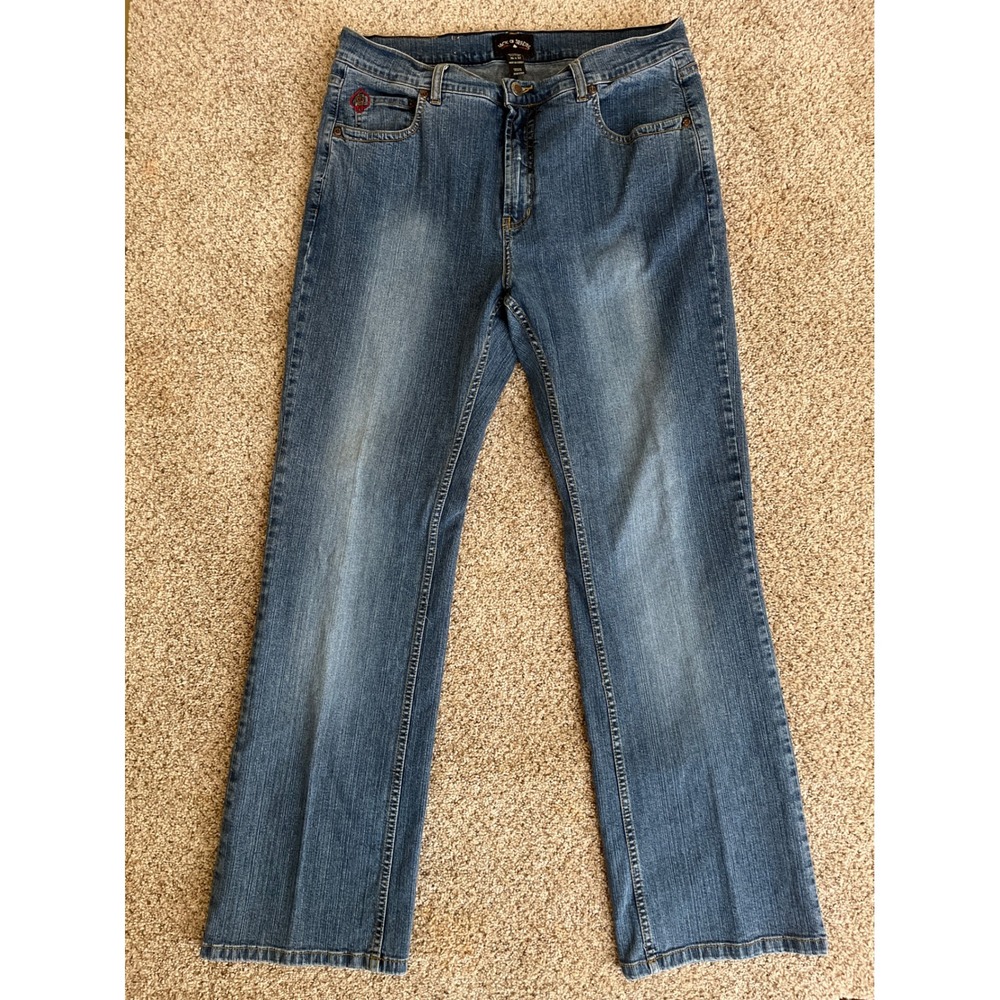 Jack of Spades Men Jeans Hard 8 Classic 36x32 Blue Straight Medium Wash Denim